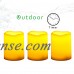 Outdoor Indoor Flameless LED Battery Operated Pillar Candles with Timer 3"(D)x4"(H) 3-Pack   